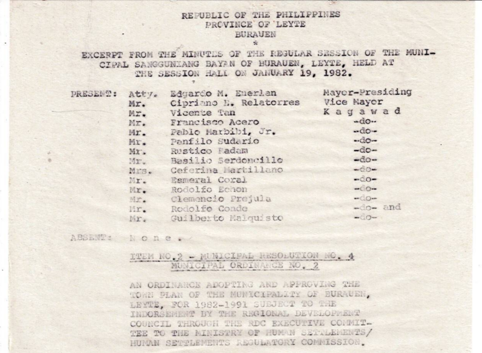 Municipal Ordinance No 02-series of 1982