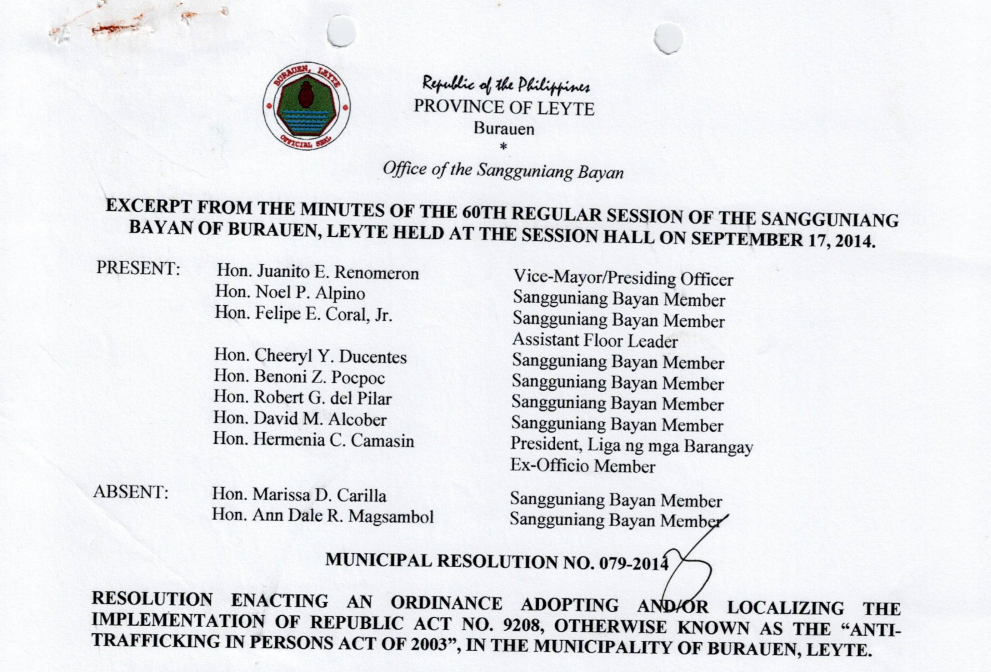 Municipal Ordinance No 03-2014