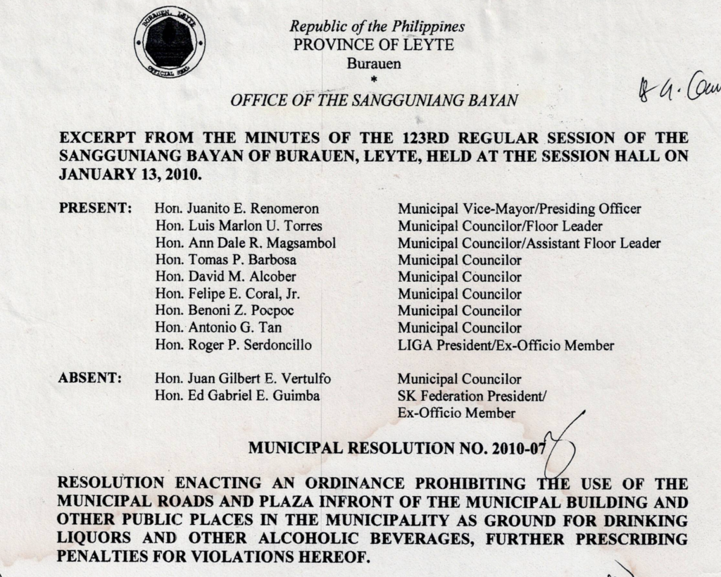 Municipal Resolution No. 2010-07