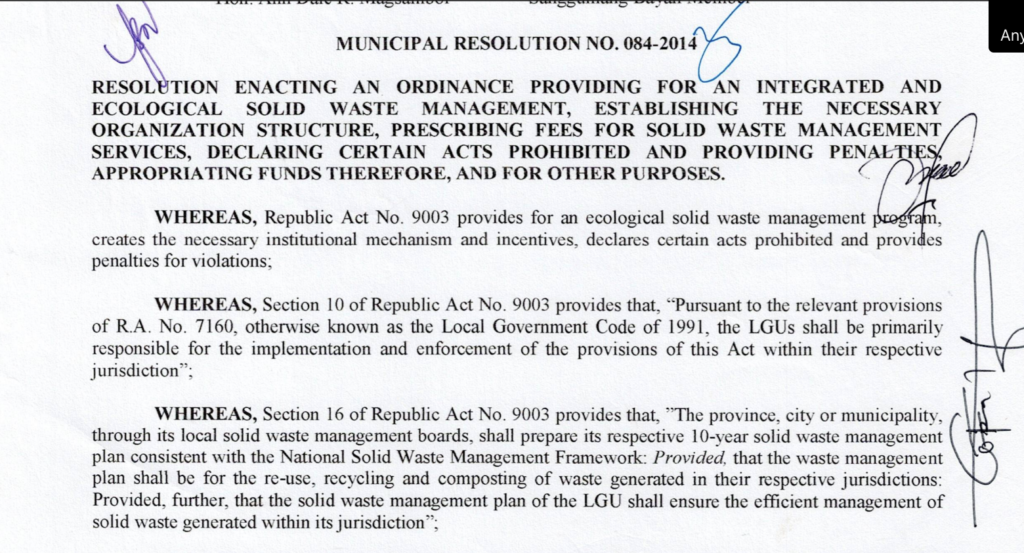 Waste Management Resolution