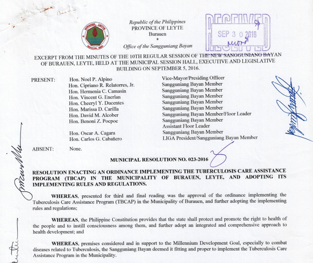 Municipal Ordinance No 16-03