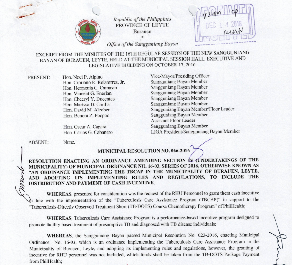 Municipal Ordinance No 16-07